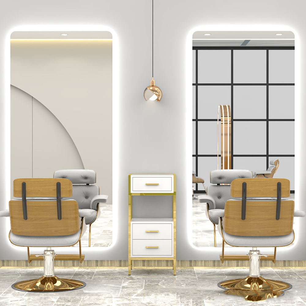 Ramlös Väggmonterad Led Salong Mirror Light Smart Mirror Rektangulär Defogger