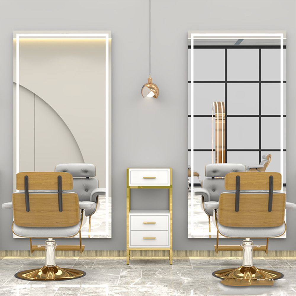 Ramlös Väggmonterad Led Salong Mirror Light Smart Mirror Rektangulär Defogger