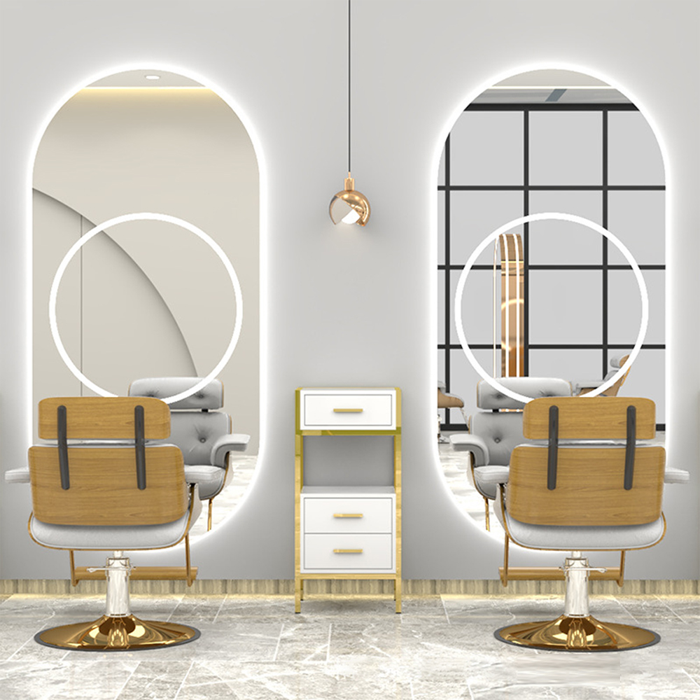 Barber Shop Spegel Special Led Med Lampa Väggmonterad