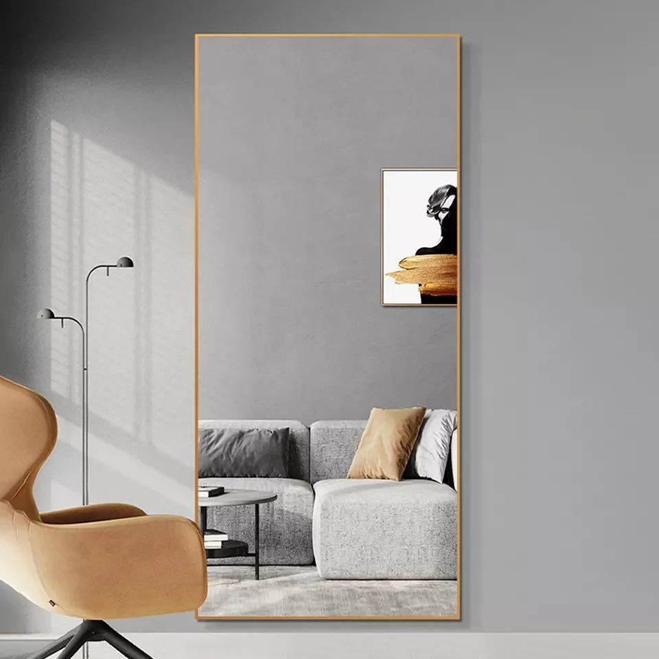 Konst Hem Hotelldekor Rund Multipel Form Aluminium Metall Träram 40 Cm 50 Cm Väggspegel