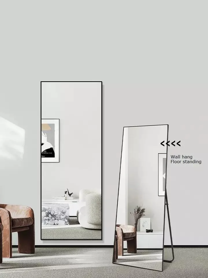 Konst Hem Hotelldekor Rund Multipel Form Aluminium Metall Träram 40 Cm 50 Cm Väggspegel
