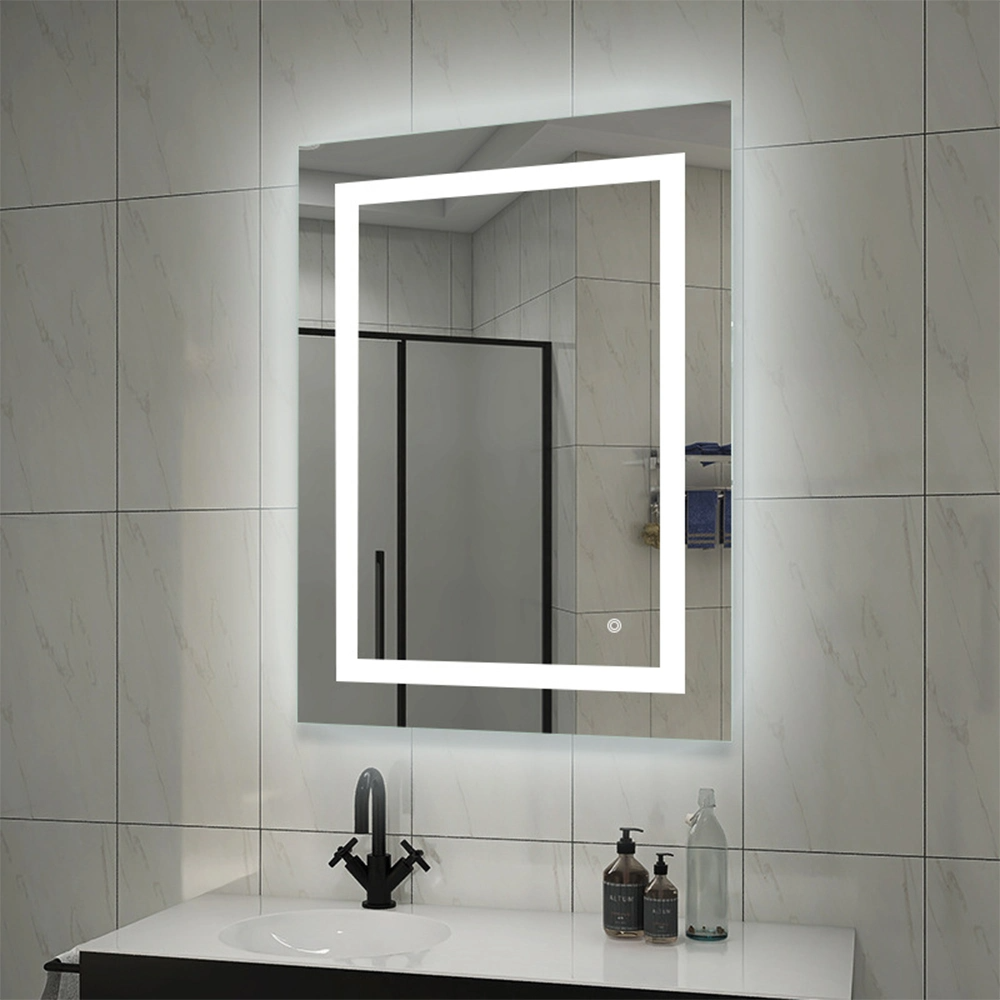 Badrum Smart LED-spegel Upplyst sminkmöbler Dekorativ väggmonterad glasspegel Bluetooth sminkspegel Heminredning