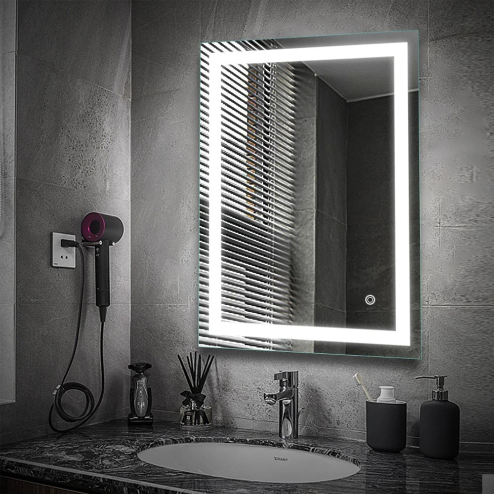 Badrum Smart LED-spegel Upplyst sminkmöbler Dekorativ väggmonterad glasspegel Bluetooth sminkspegel Heminredning