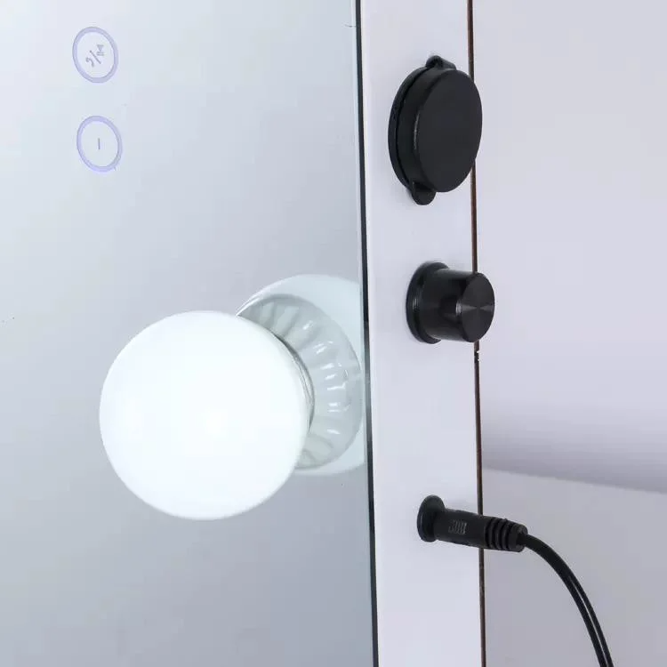 Bluetooth-högtalaresalong Hollywood LED-lampor i hel längd Sminkspegel