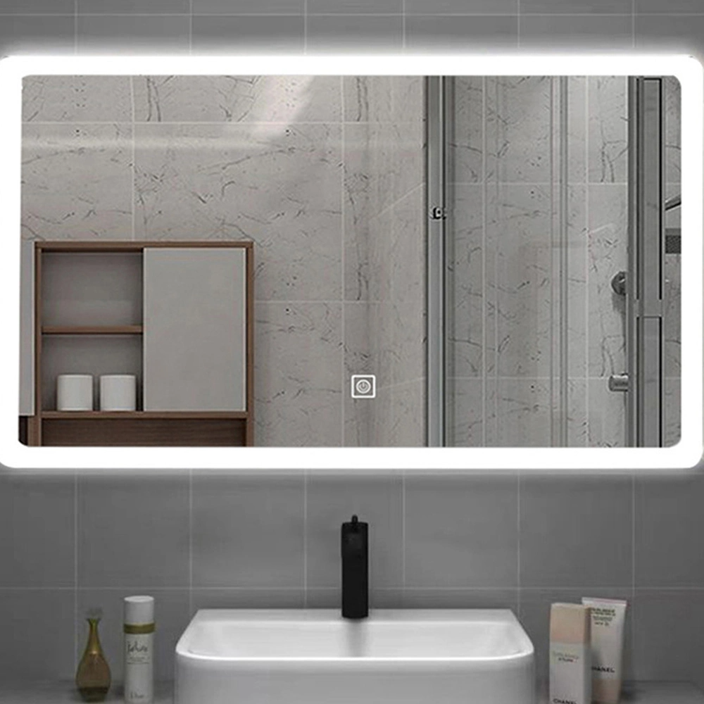 Fabriksgrossist Touch Sensor Hemväggdekoration Salongsmöbler Väggmonterad Make-up LED Smart Home LED Badrumsspegel med avfuktare och Bluetooth-högtalare