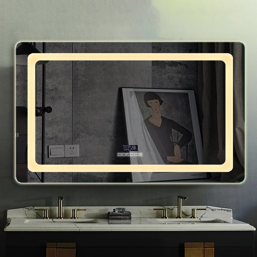 Heminredning Väggmonterad spegel Badrumsspegel Bluetooth Sminkspegel LED Smart Mirror Salongsmöbler
