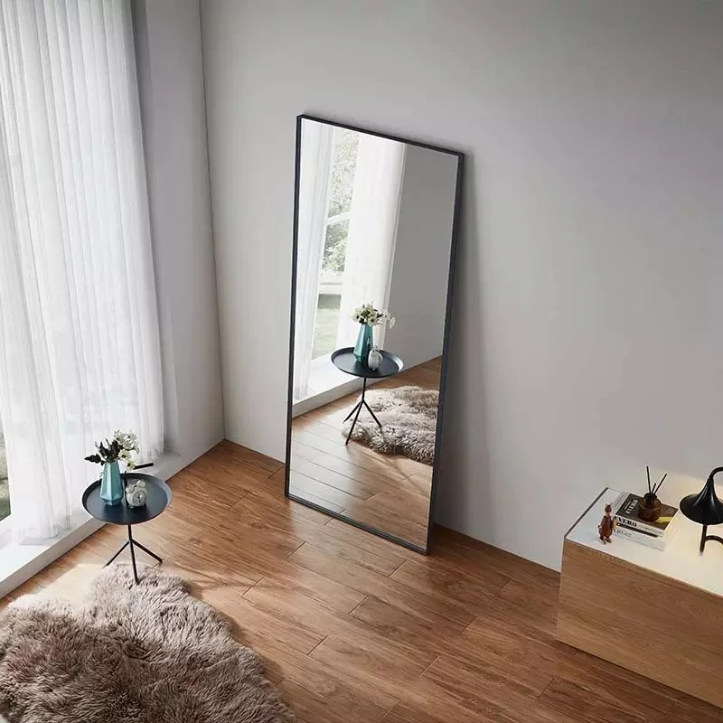 Rektangulär anpassad storlek Hantverk konstvägg Glasspegel och spegelram