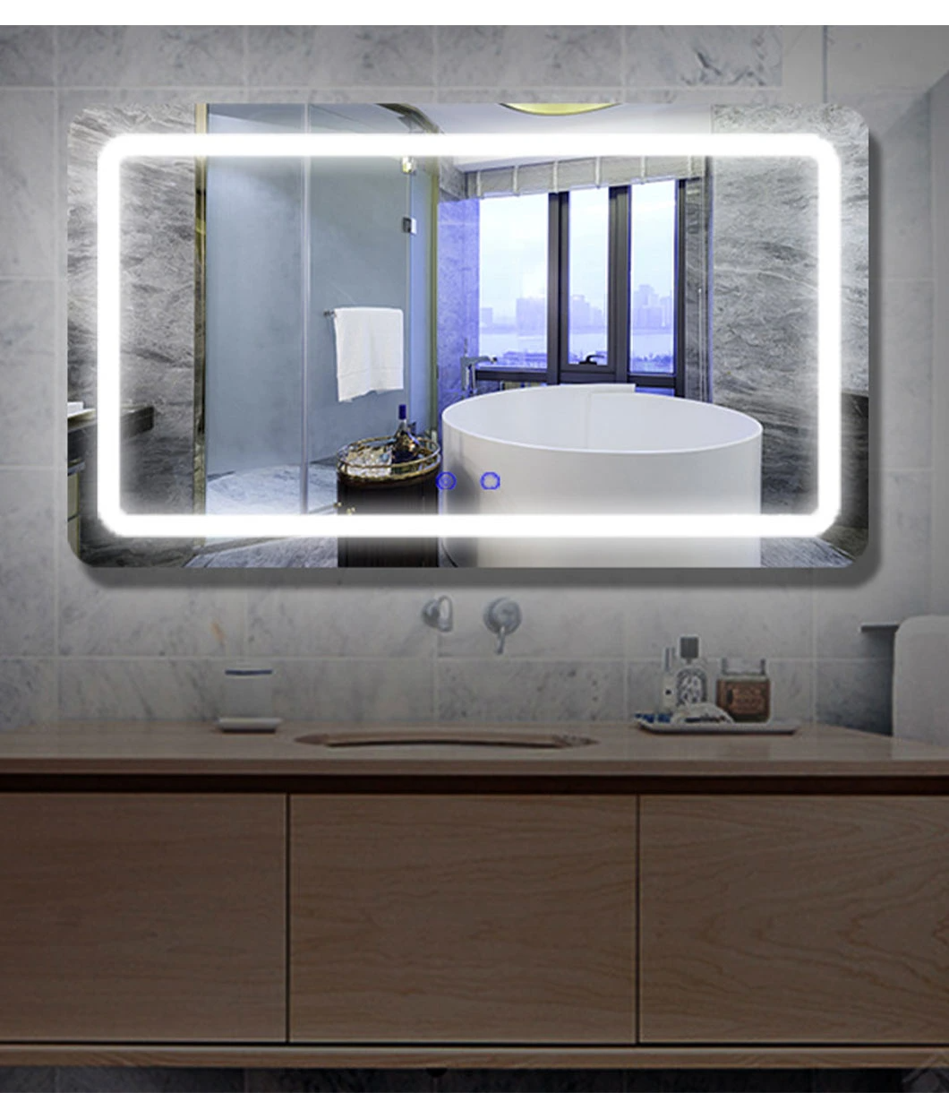 Badrumsspegel Anti-dim LED-lampor Badrumsspegel
