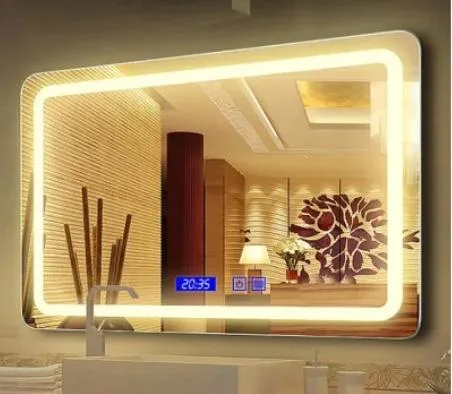 Heminredning Väggmonterat badrum Bluetooth Touch Sensor Rektangulär LED-spegelglas
