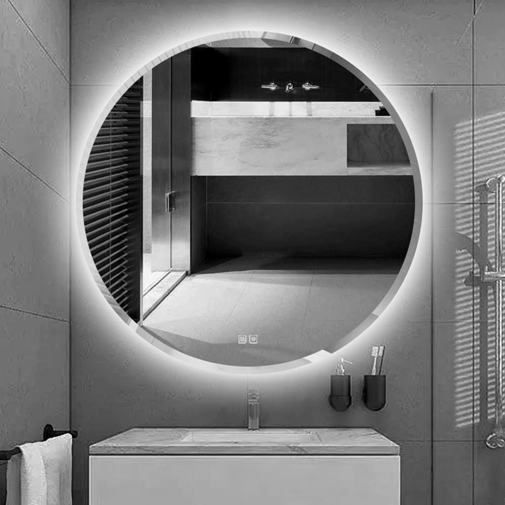 Manufactory Smart Badrum LED Upplyst Ramlös Stor Spegel Rund Väggspegel