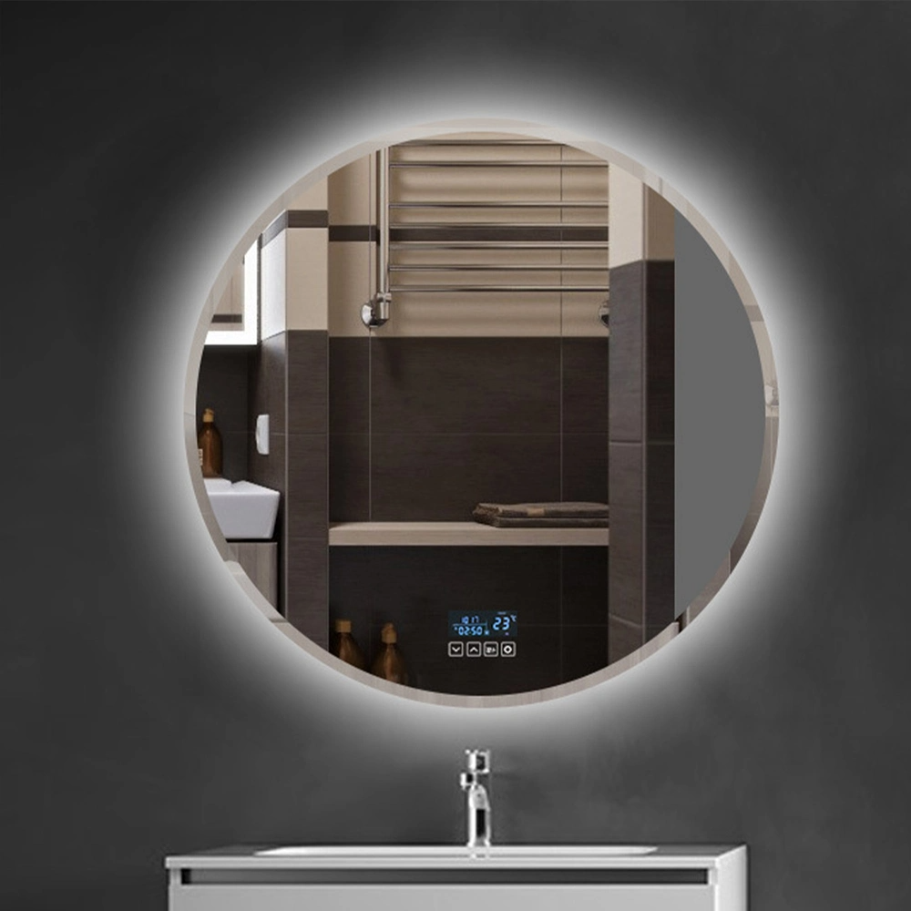 Manufactory Smart Badrum LED Upplyst Ramlös Stor Spegel Rund Väggspegel