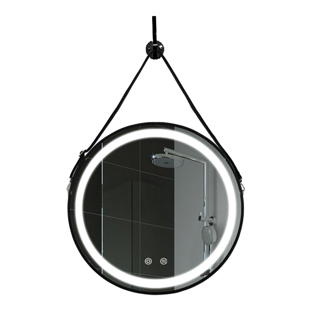 Killar Hot Sale Badrumsspegel 60cm 80cm Hotell Dekorativ Modern Rund Vägg Anti-Imma Badrumsspegel med LED