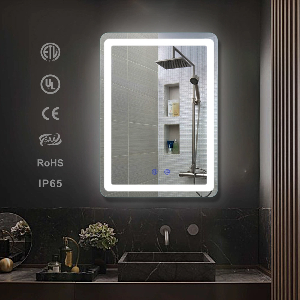 LED Defogger Lighted Smart Bluetooth badrumsspegel med digital klocka