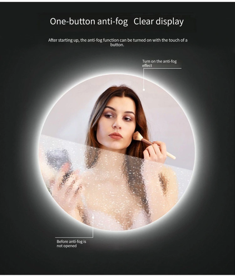 Kina Fabrikspris Badrumsmöbler Smart Front Light Dressing Väggspegel för Hotel Badrumsprojekt
