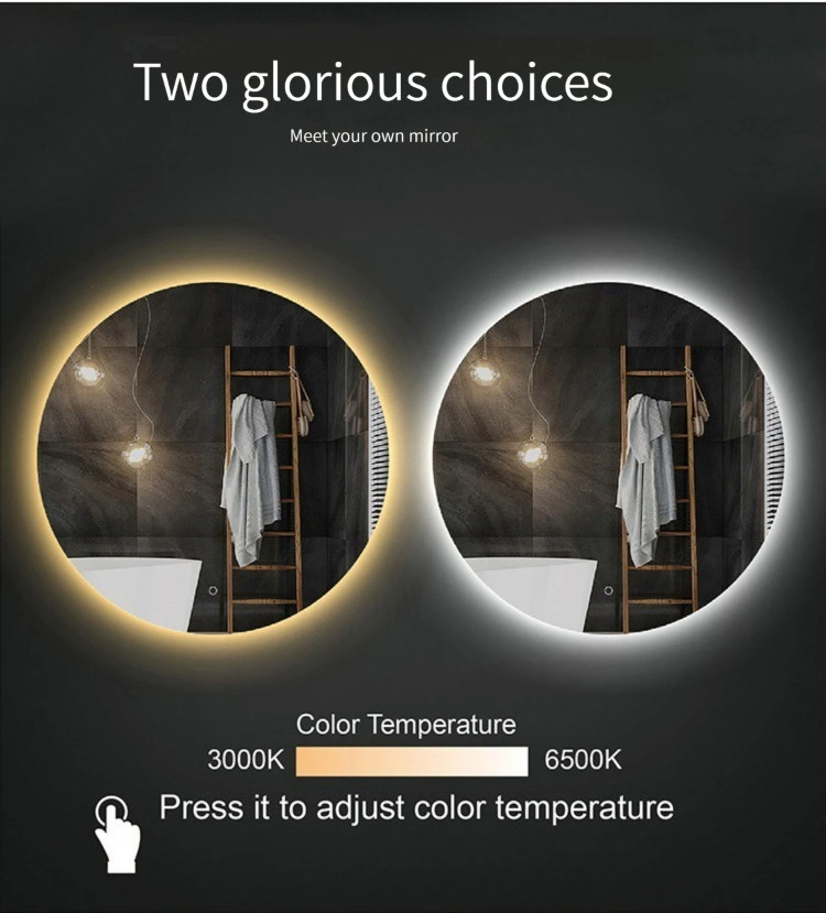 Kina Fabrikspris Badrumsmöbler Smart Front Light Dressing Väggspegel för Hotel Badrumsprojekt
