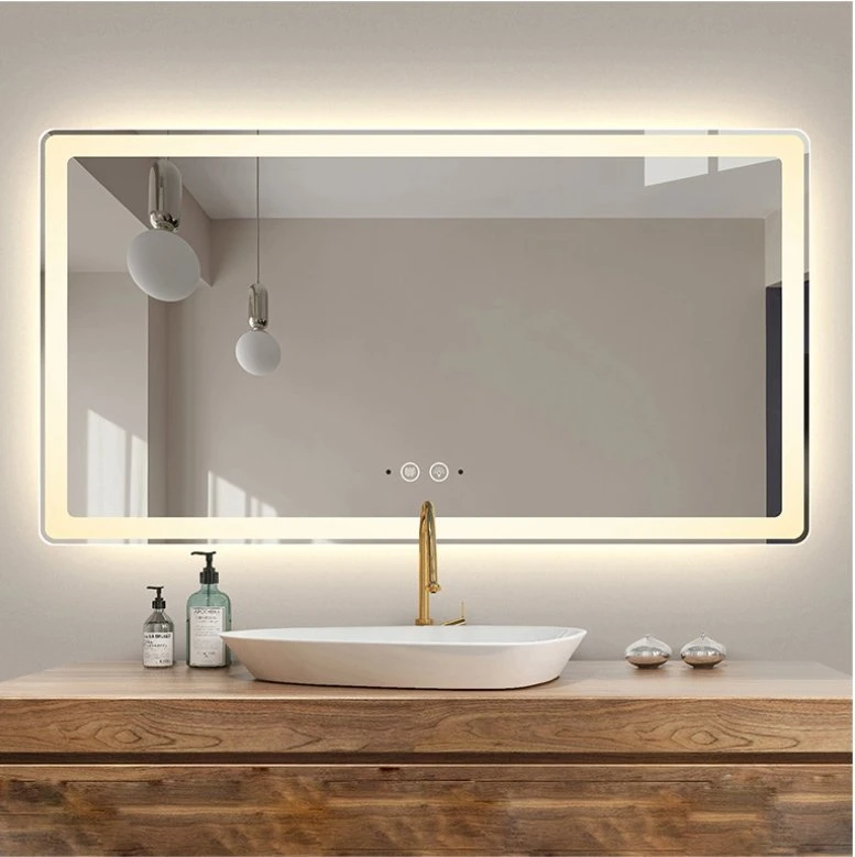 Fabriks CE/UL 2022 Hotel LED Smart Mirror Anti-Imma Touch Switch Upplyst Belyst Bakgrundsbelyst Bluetooth-högtalare Väggmöbel