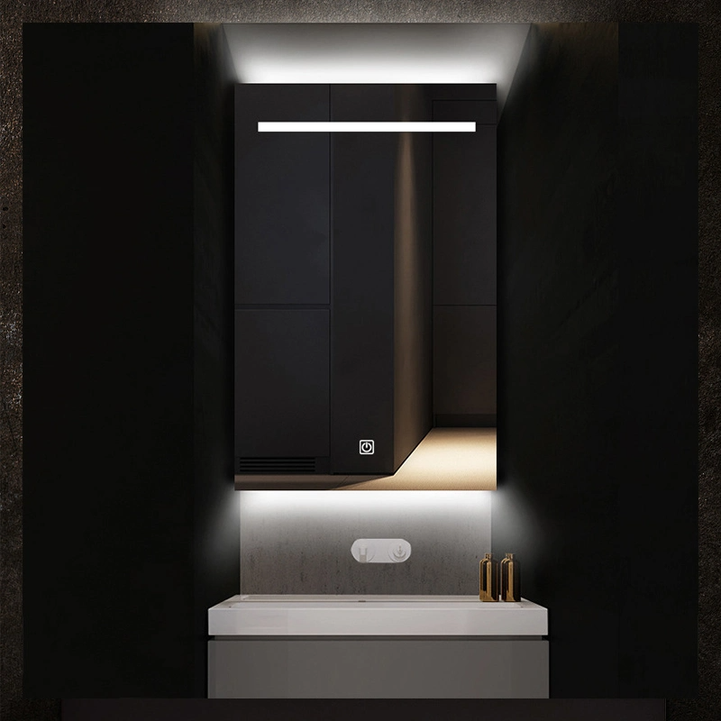 Modern Vägg Smart Spegel Belyst Badrum Anti Fog Mirror LED Badrumsspegel med LED-ljus