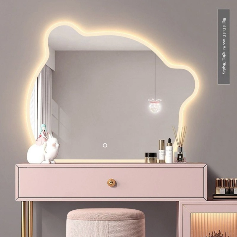 Bear Touch Screen Wave Mirror Toalett Sovrum Kreativ Oregelbunden Heterotypisk Makeup Sminkspegel