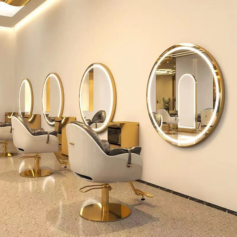 Frisör Spegelsalong Rund Barbershop Spegelbord Frisörsalong Special Europeisk Glassalongsmöbler