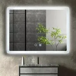 Högkvalitativt hem Hotel Mall SPA Salong Fitness Edge Light Avimgning Smart väggmonterad rektangelform LED-ljus Badrumsspegel