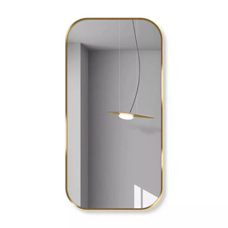 Hotellväggmonterad oval badspegel Guldram Smart LED-spegelavfuktare Upplyst Upvaniity badrumsspegel